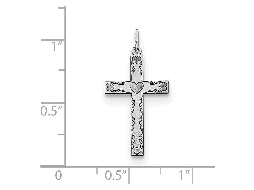 FJC Finejewelers Sterling Silver Laser Designed Cross Pendant Necklace - Chain Included