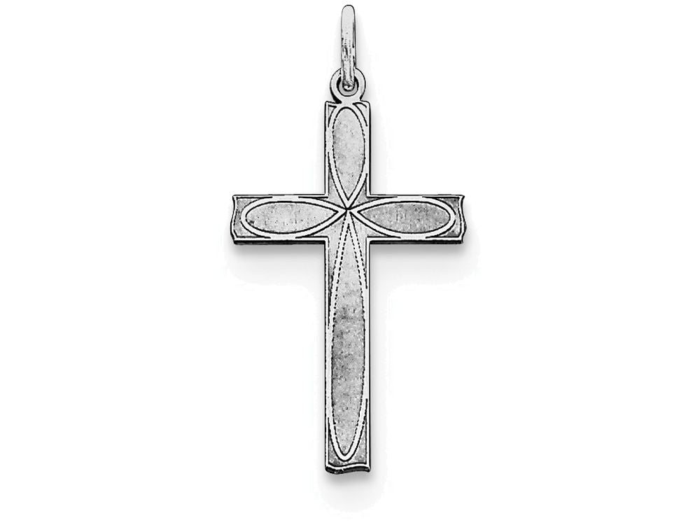 FJC Finejewelers Sterling Silver Laser Designed Cross Pendant Necklace - Chain Included