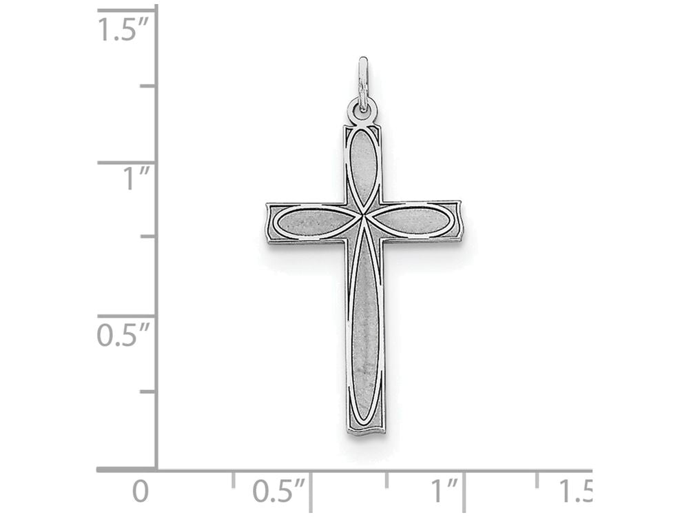 FJC Finejewelers Sterling Silver Laser Designed Cross Pendant Necklace - Chain Included