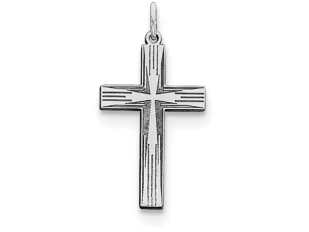 FJC Finejewelers Sterling Silver Laser Designed Cross Pendant Necklace - Chain Included