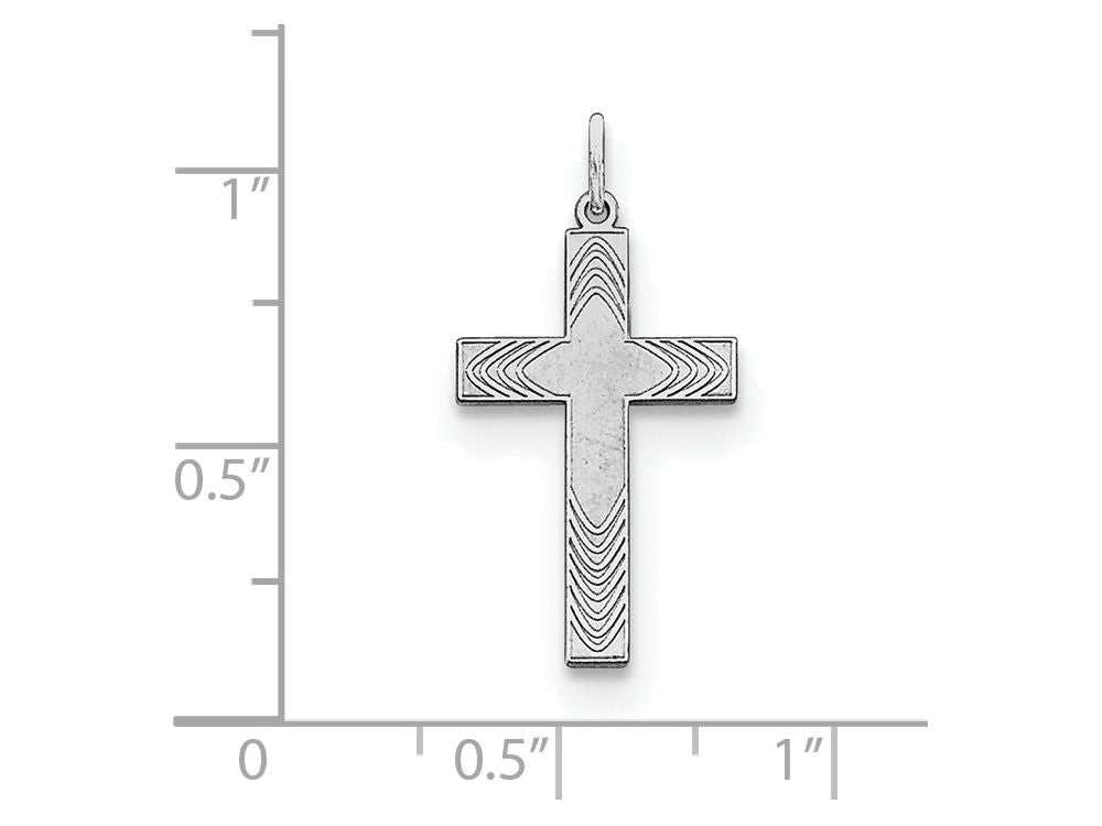FJC Finejewelers Sterling Silver Laser Designed Cross Pendant Necklace - Chain Included