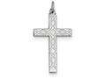 FJC Finejewelers Sterling Silver Laser Designed Cross Pendant Necklace - Chain Included