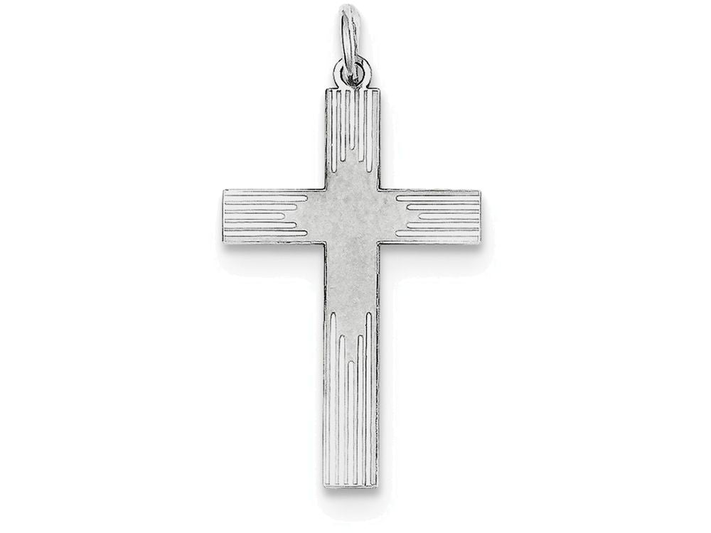 FJC Finejewelers Sterling Silver Laser Designed Cross Pendant Necklace - Chain Included