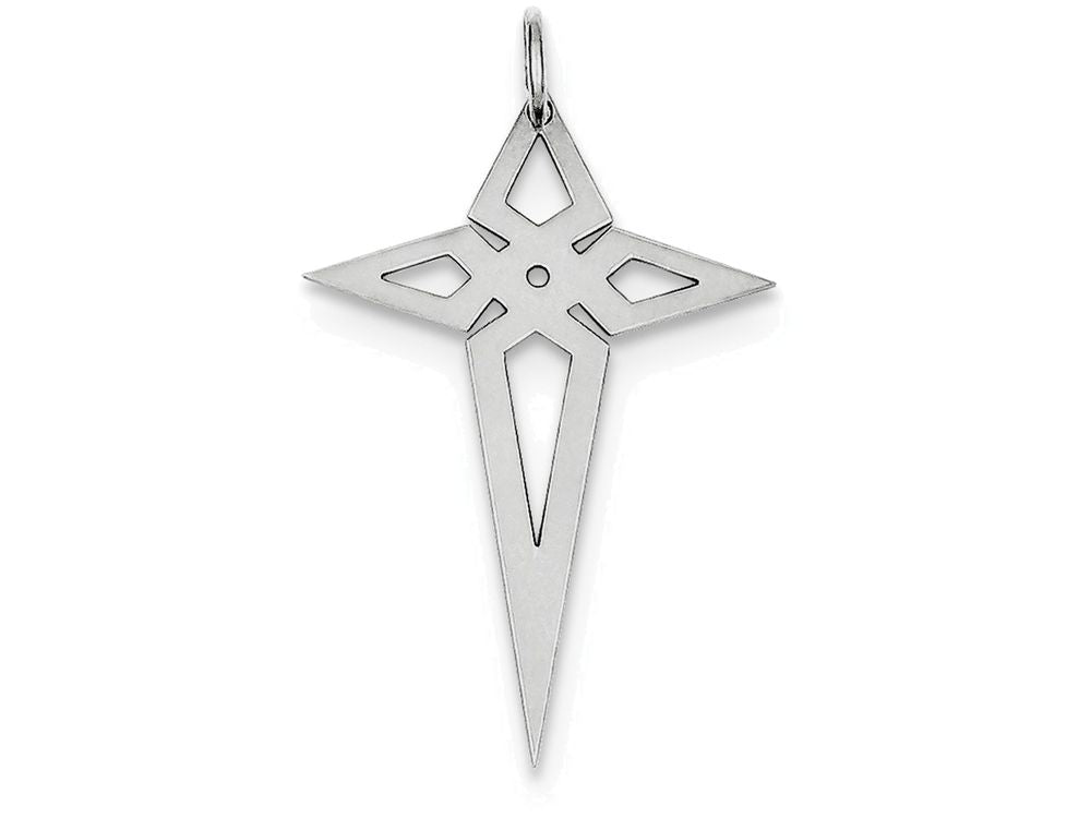 FJC Finejewelers Sterling Silver Laser Designed Cross Pendant Necklace - Chain Included