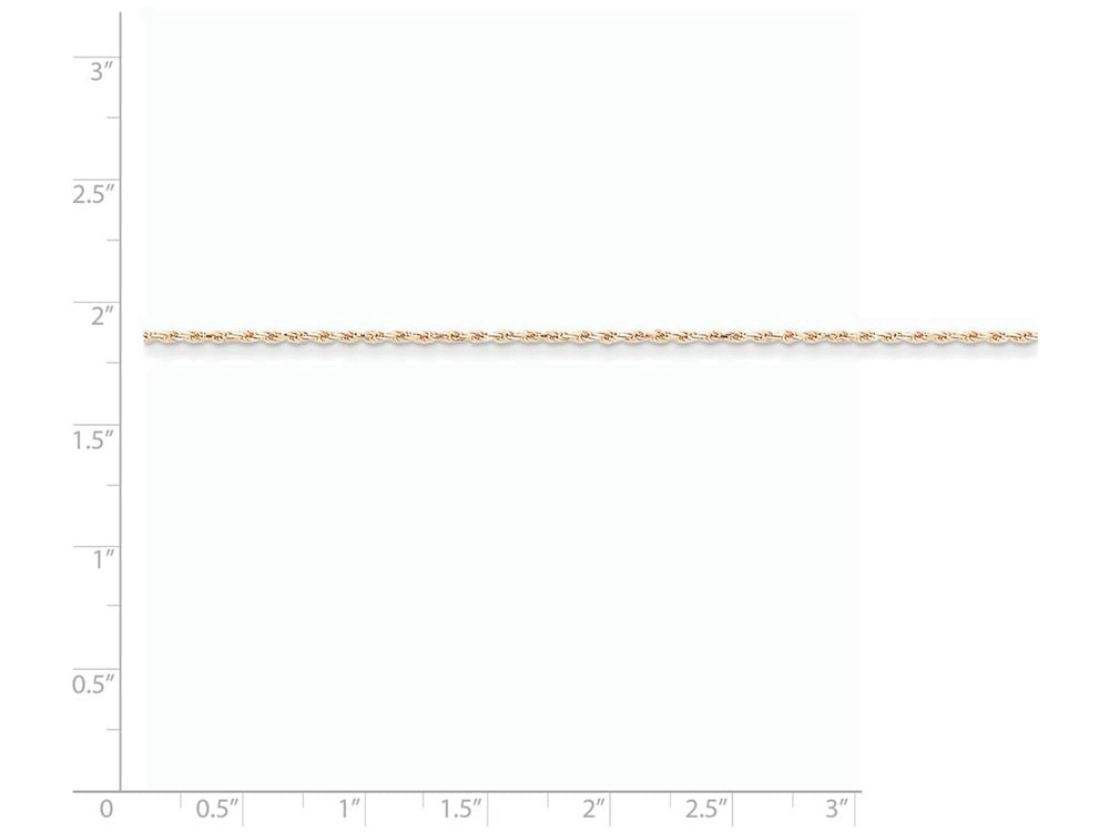 FJC Finejewelers 10 Inch 14k Rose Gold 1.5mm bright-cut Rope Chain Ankle Bracelet