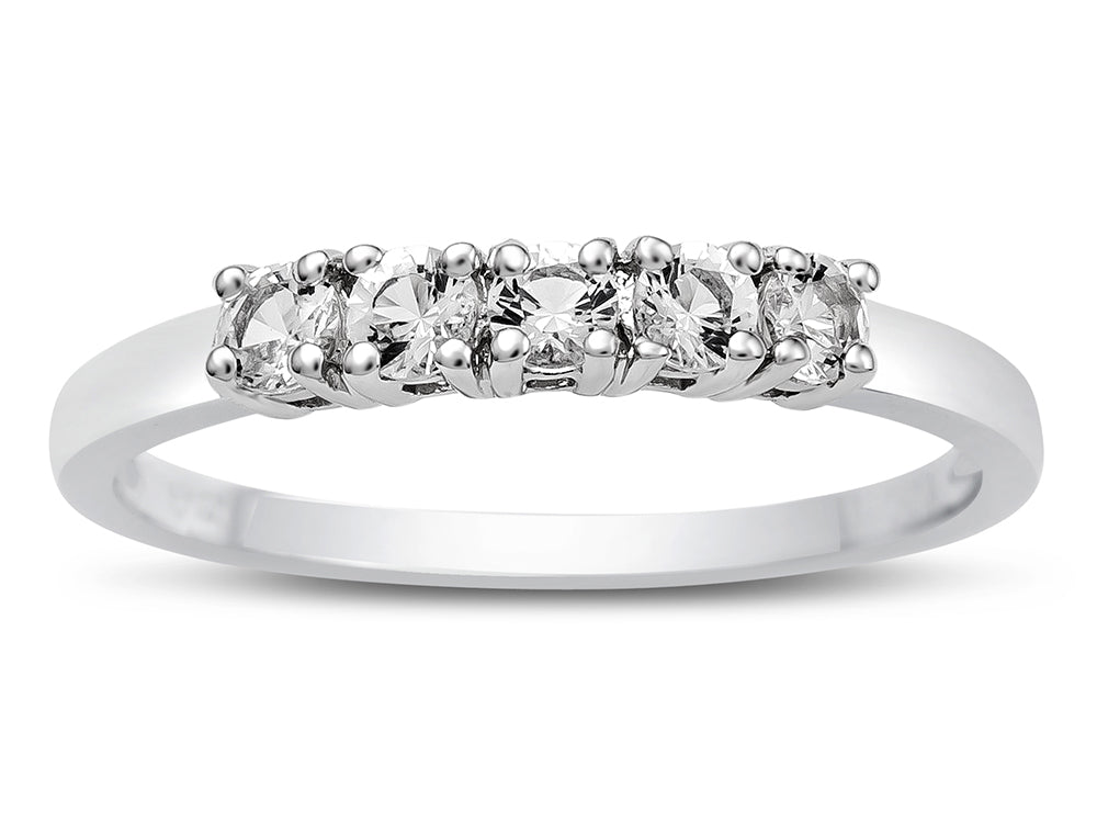 FJC Finejewelers 2.5mm White Topaz Band / Ring