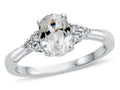 FJC Finejewelers 10k White Gold 8x6mm Oval White Topaz Ring