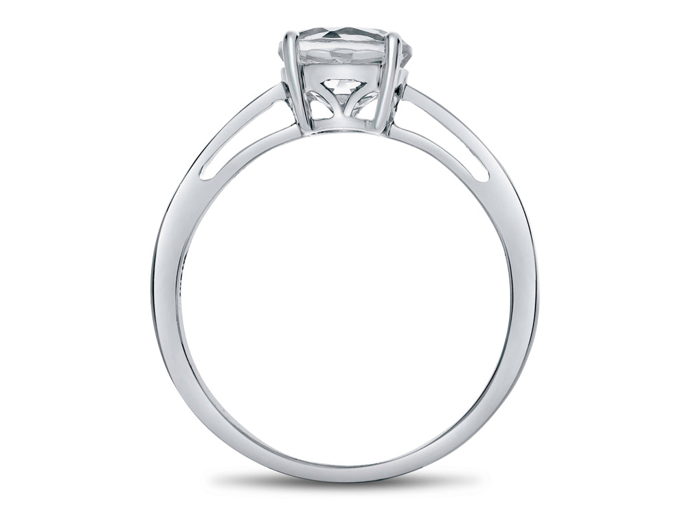 FJC Finejewelers 10k White Gold 7mm Solitaire Round Created Pink Sapphire Ring