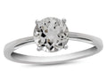 FJC Finejewelers 10k White Gold 7mm Solitaire Round White Topaz Ring
