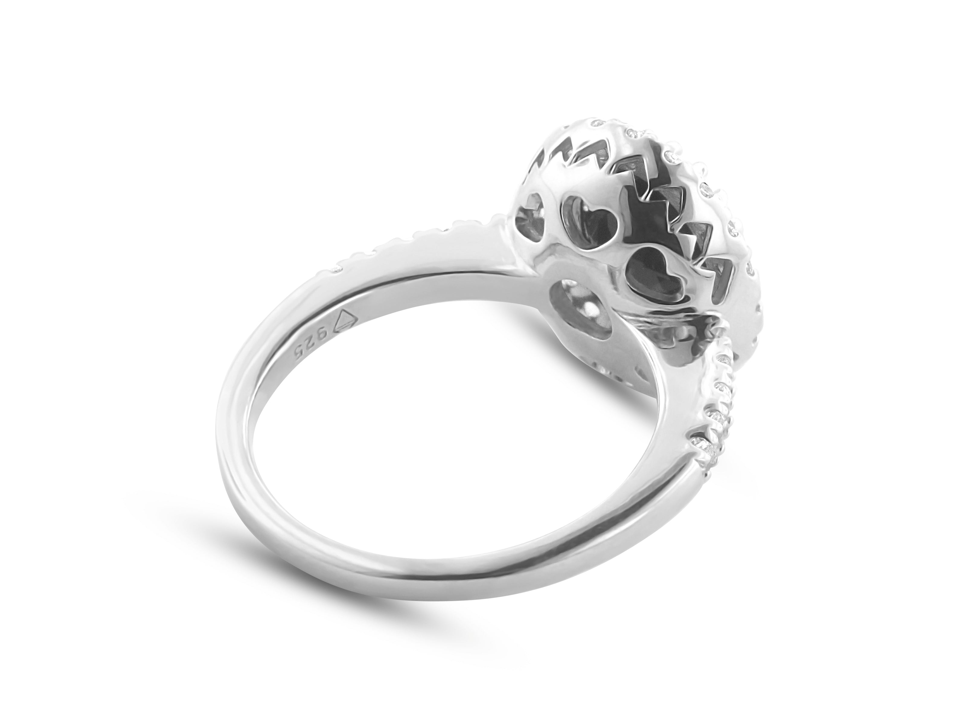 FJC Finejewelers Sterling Silver 3.40 cttw 8x10mm Oval Garnet and White Topaz accent stones Halo Ring