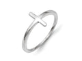 FJC Finejewelers 14k White Gold Sideways Cross Ring