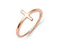 FJC Finejewelers 14k Rose Gold Sideways Cross Ring
