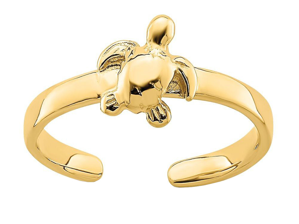 FJC Finejewelers 14k Yellow Gold Adjustable Sea Turtle Toe Ring