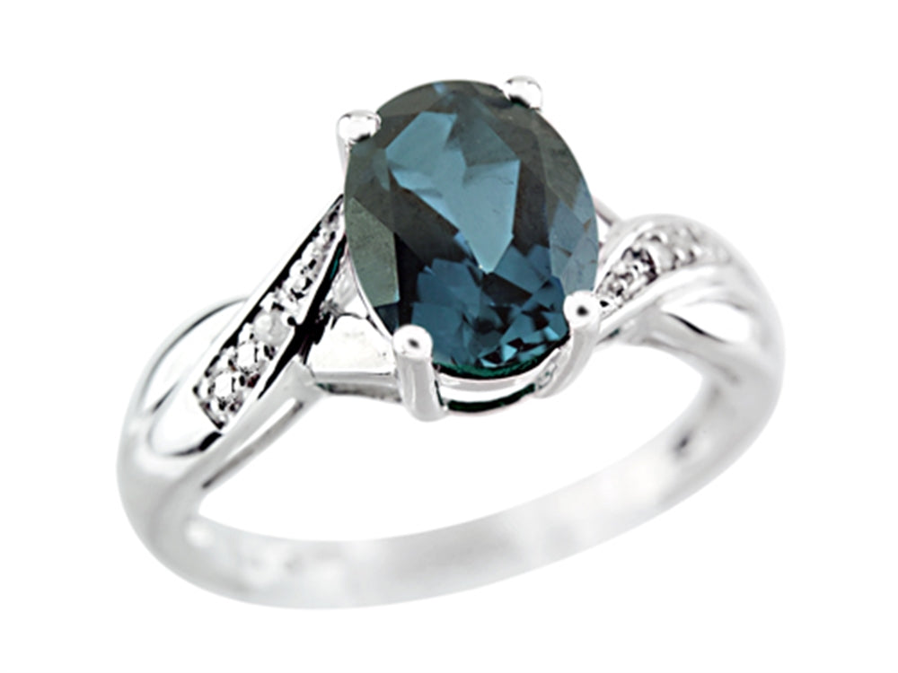FJC Finejewelers 9x7mm Solitaire Oval London Blue Topaz Ring