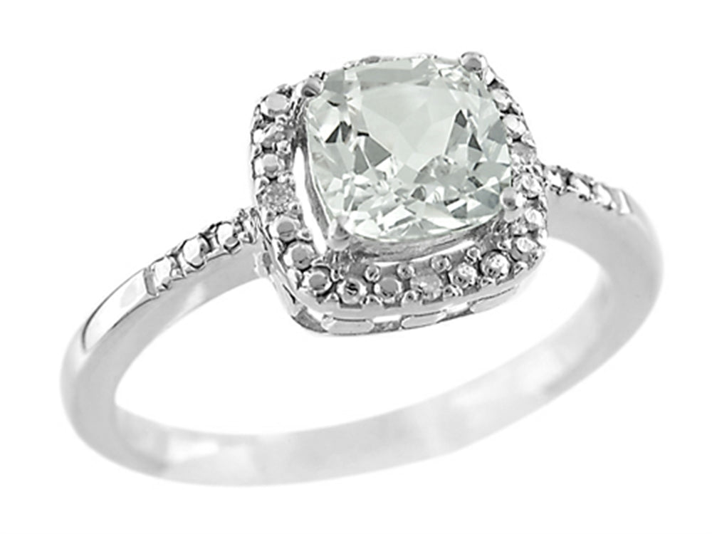 FJC Finejewelers 6x6mm Cushion-Cut Created White Sapphire Ring