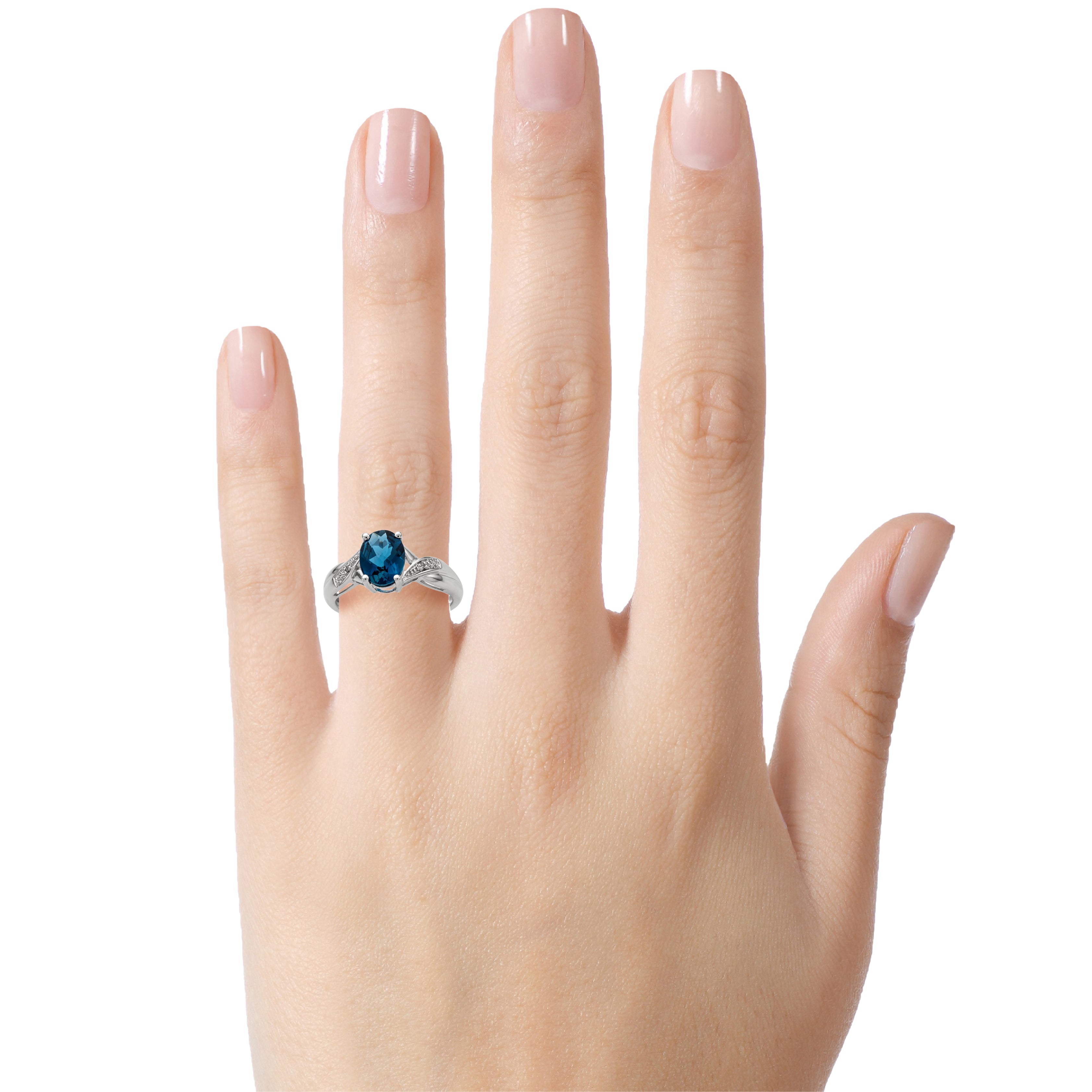 FJC Finejewelers Oval London Blue Topaz 9x7 Promise Ring