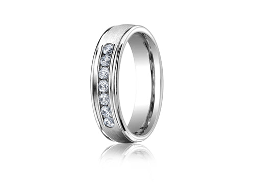Benchmark 6mm Comfort Fit Diamond Wedding Band / Ring