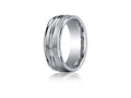 Benchmark Cobalt-Chrome 8mm Comfort-fit Satin-finished Wedding-Band