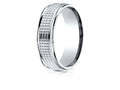Benchmark 10 Karat Gold 7mm Comfort-fit High Polish Round Edge Cross Hatch Center Design Wedding Band Ring