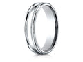 Benchmark 18k Gold 4mm Comfort-fit High Polished Finish With A Round Edge And Milgrain Carved Design Wedding Band Ring