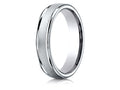 Benchmark 18k Gold 4mm Comfort-fit Wired-finished High Polished Round Edge Carved Design Wedding Band Ring