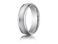 Benchmark 6mm Comfort-fit Wired-finished High Polished Round Edge Carved Design Wedding Band Ring