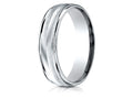 Benchmark 10k Gold 6mm Comfort-fit Chevron Design High Polished Round Edge Carved Design Wedding Band Ring