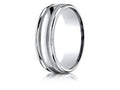Benchmark 18k Gold 7mm Comfort-fit High Polished With Milgrain Round Edge Carved Design Wedding Band Ring