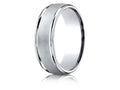 Benchmark 14k Gold 7mm Comfort-fit Wired-finished High Polished Round Edge Carved Design Wedding Band Ring