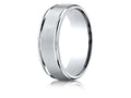 Benchmark 10k Gold 7mm Comfort-fit Satin Finish High Polished Round Edge Carved Design Wedding Band Ring