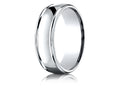 Benchmark 18k Gold 7mm Comfort-fit High Polish Finish Round Edge Design Wedding Band Ring