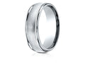 Benchmark 10 Karat Gold 7mm Comfort-fit Florentine Center High Polish Round Edge Design Wedding Band Ring