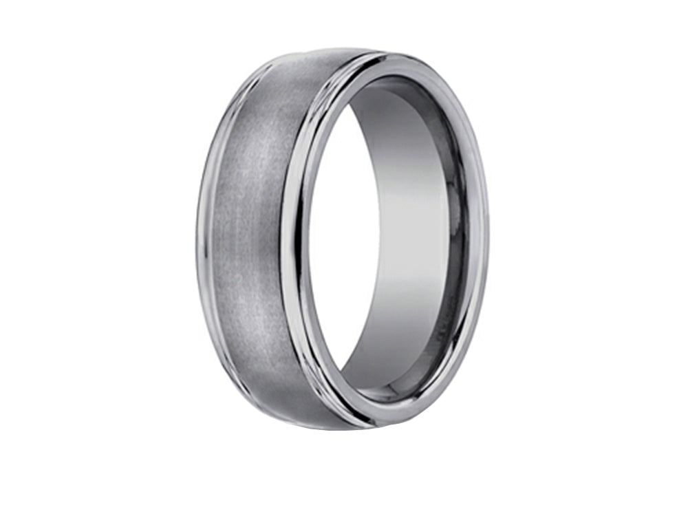 Benchmark 8mm Comfort Fit Tungsten Carbide Wedding Band / Ring