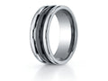 Benchmark 8mm Tungsten Forge Wedding Band Ring with Seranite Center