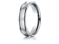 Benchmark 14k Gold 5.5 Mm Comfort Fit Concave Round Edge Satin Center Design Wedding Band Ring
