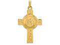 FJC Finejewelers 14k Yellow Gold Cross with St. Christopher Medal Charm