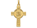 FJC Finejewelers 14k Yellow Gold Cross with St. Michael Medal Charm