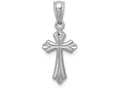 FJC Finejewelers 14k White Gold Budded Cross Charm