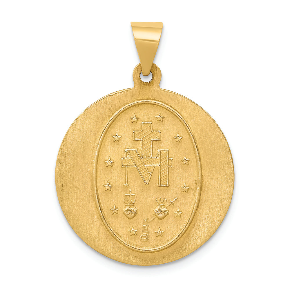 FJC Finejewelers 14k Yellow Gold Miraculous Medal Charm 22 x 31mm