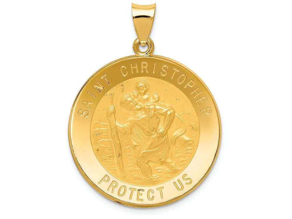 FJC Finejewelers 14k Yellow Gold Saint Christopher Medal Charm