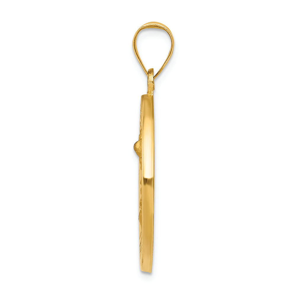 FJC Finejewelers 14k Yellow Gold Saint Michael Medal Charm