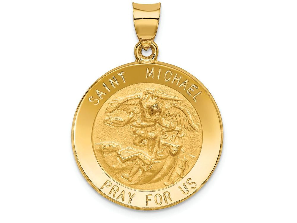 FJC Finejewelers 14k Yellow Gold Saint Michael Medal Charm