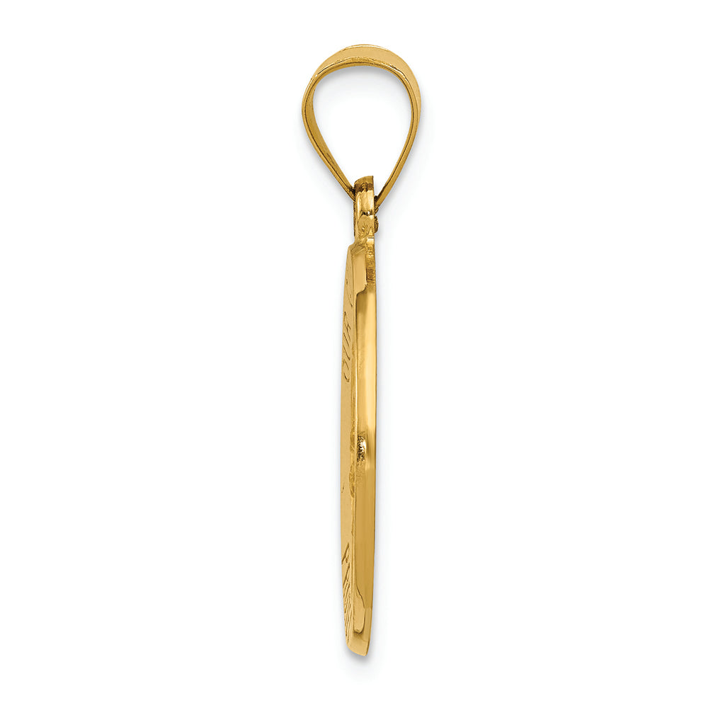 FJC Finejewelers 14k Yellow Gold Guardian Angel Medal Charm