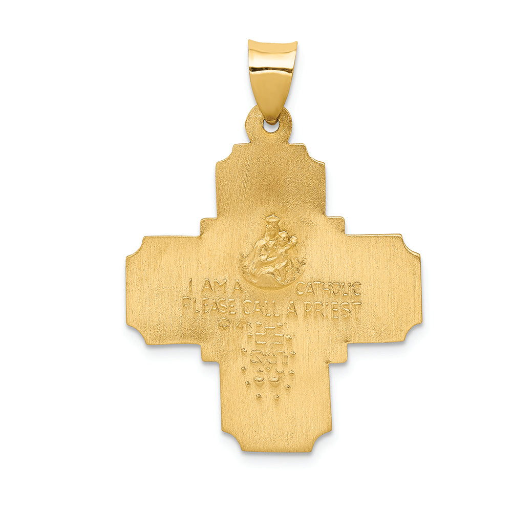FJC Finejewelers 14k Yellow Gold Four-way Medal Charm