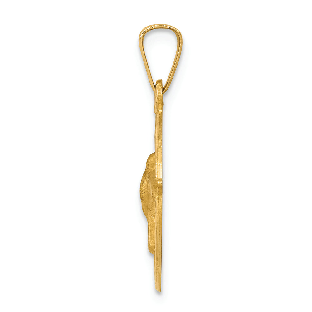 FJC Finejewelers 14k Yellow Gold Holy Spirit Medal Round Charm