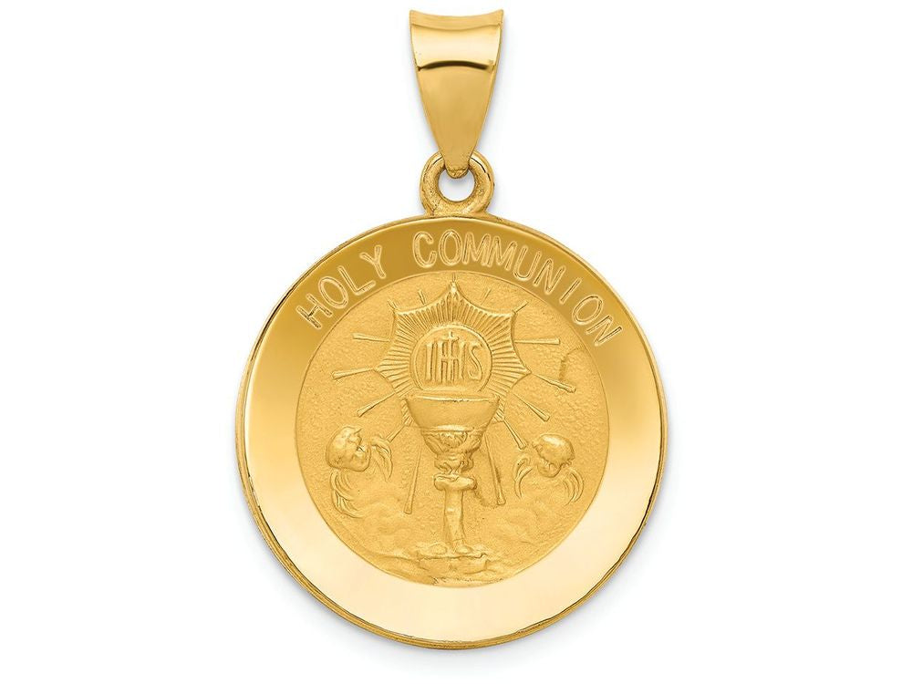 FJC Finejewelers 14k Yellow Gold Holy Communion Medal Charm