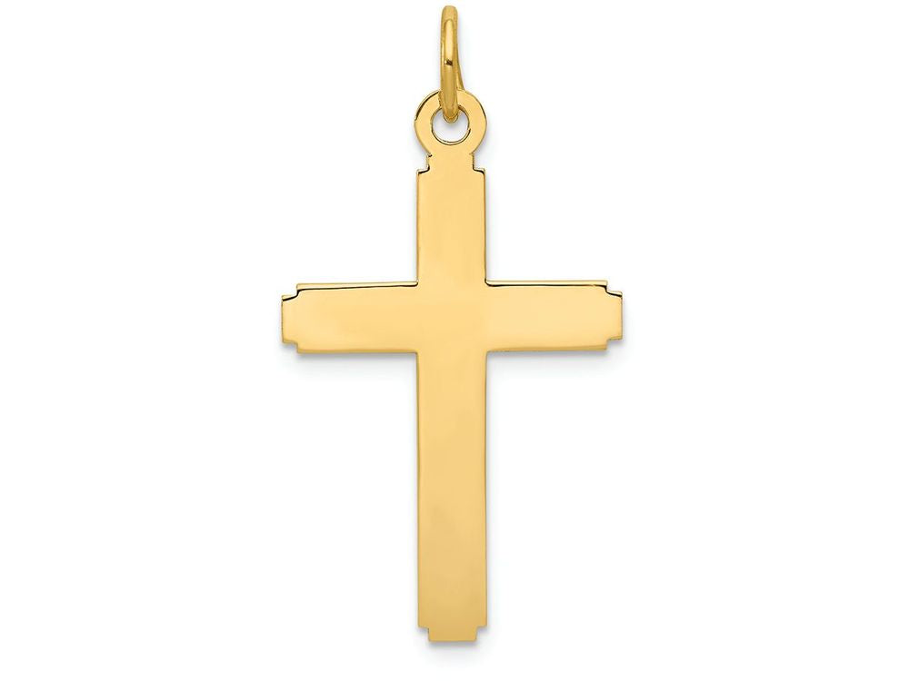 FJC Finejewelers 14k Yellow Gold Polished Cross Charm 14 x 28mm