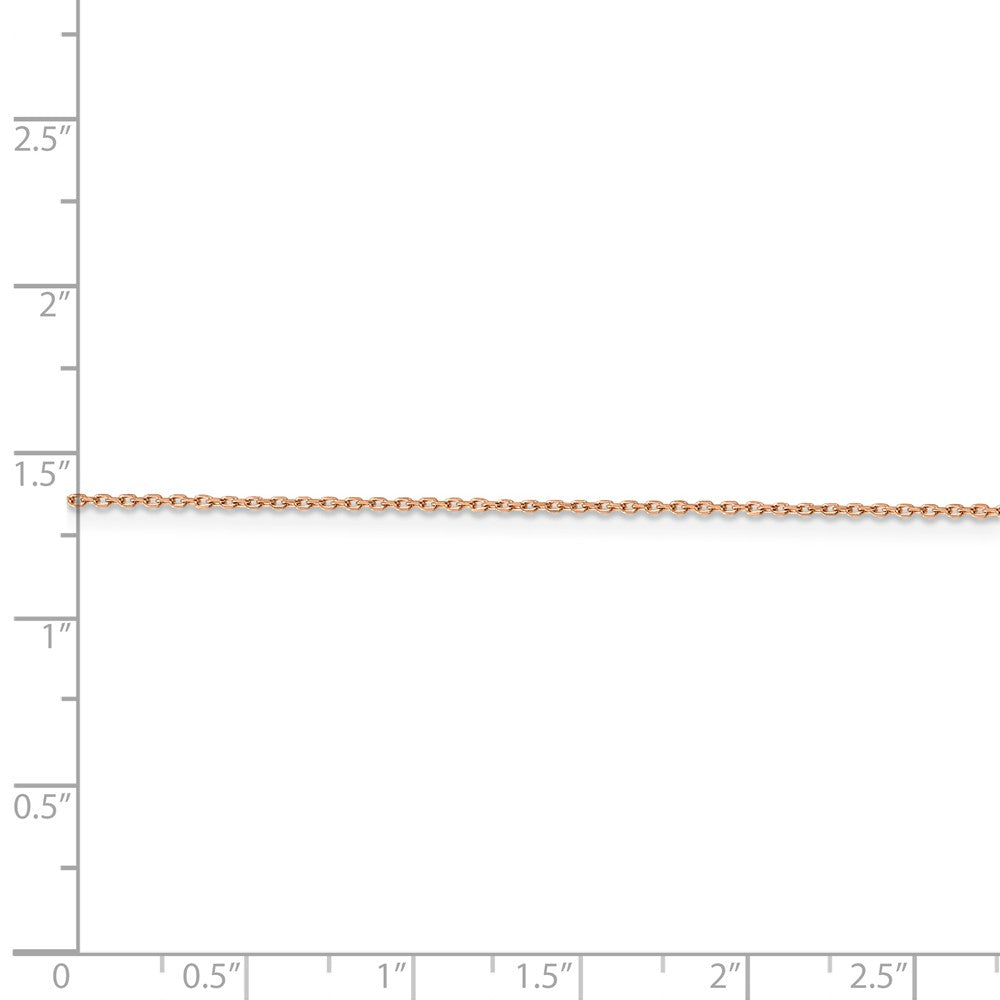 FJC Finejewelers 14k Rose Gold 1.0mm Bright Cut Cable Chain
