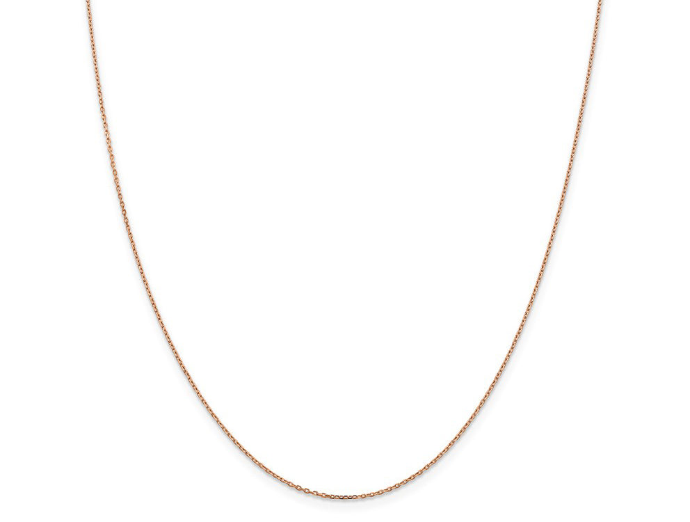 FJC Finejewelers 14k Rose Gold 1.0mm Bright Cut Cable Chain