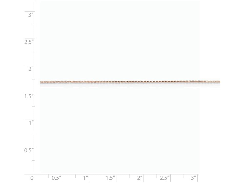 FJC Finejewelers 18 Inch 14k Rose Gold .8mm bright-cut Cable Chain Necklace